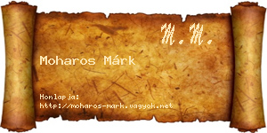 Moharos Márk névjegykártya
