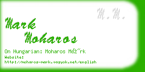 mark moharos business card